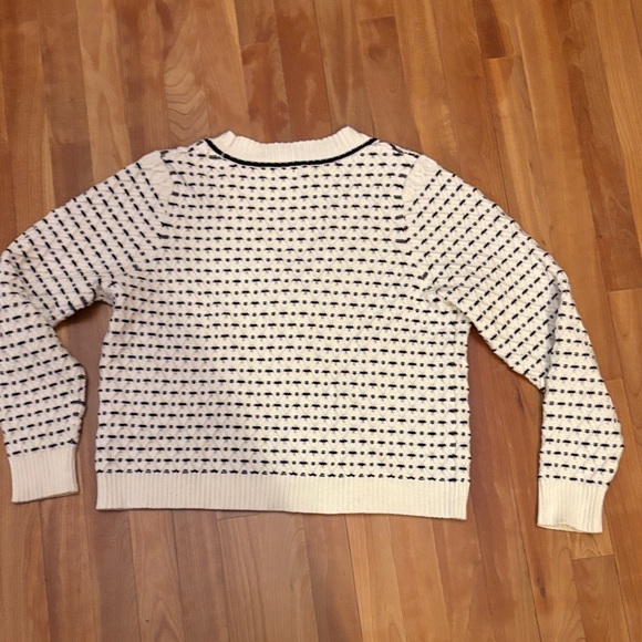 Sunoco Paris Women's White and Black Cardigan Sweater - Picture 8 of 8